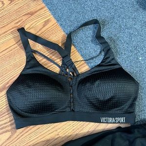 Black Victoria’s Secret sports bra